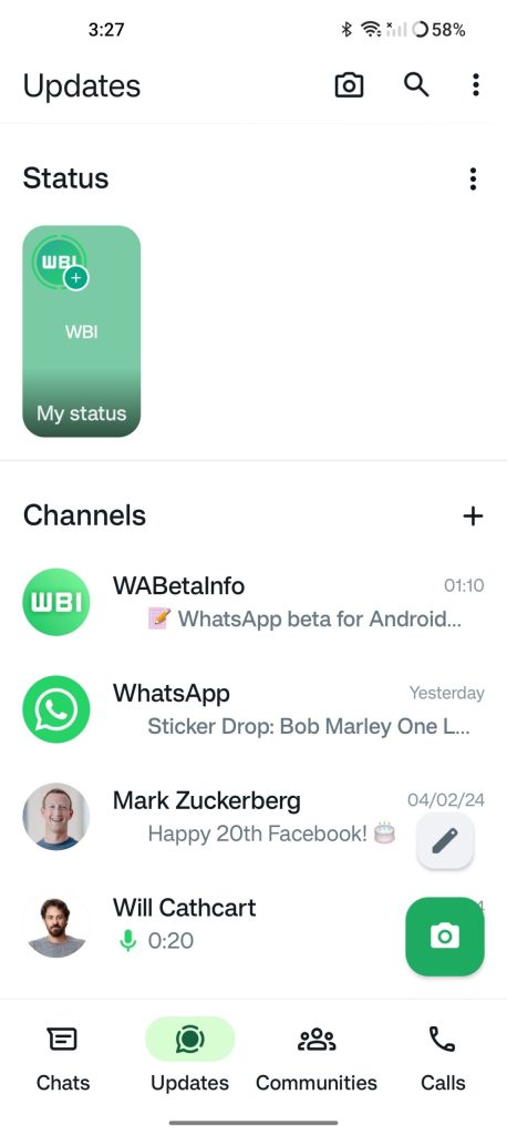 WhatsApp Stories Feature