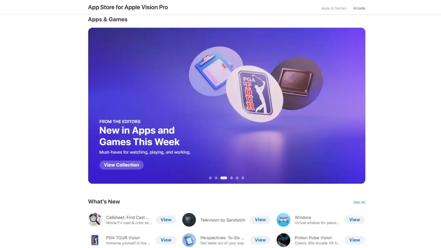 App Store for Apple Vision Pro