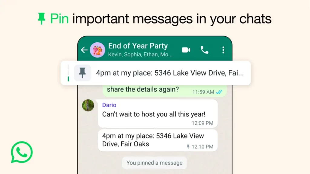 WhatsApp Introduces Multiple Message Pinning Feature