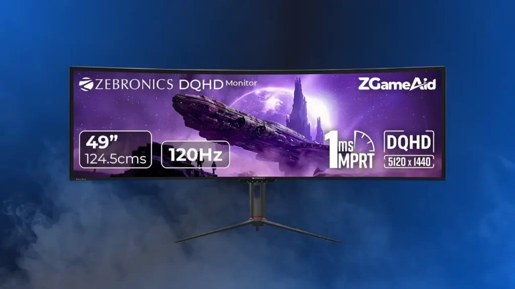 Zebronics Launches New Series of Curved Gaming Monitors: ZEB-N49A, ZEB-N34A, and ZEB-N30A