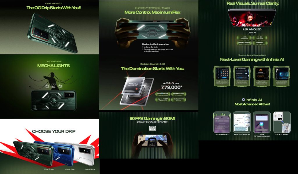 Infinix GT 30 5G+ to Features