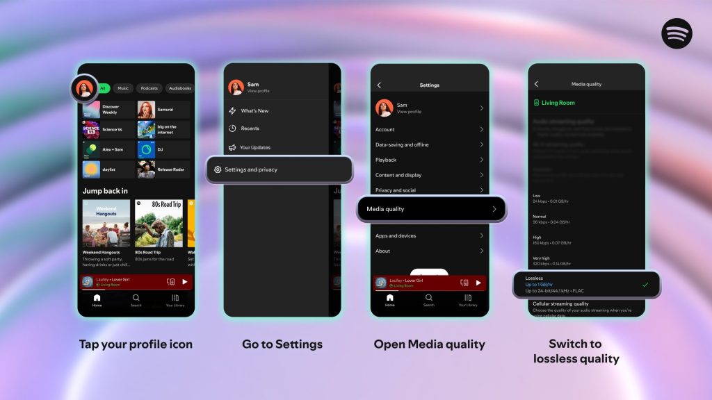 Enable Lossless Audio on Spotify