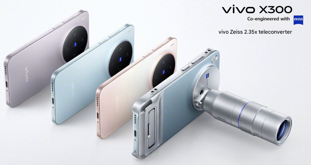 Vivo X300 and X300 Pro Support Vivo Zeiss 2.35x Telephoto Teleconverter Kit
