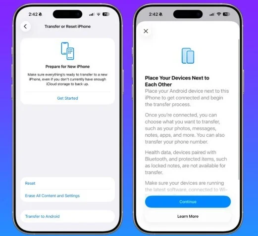 iOS 26.3 Move to Android feature